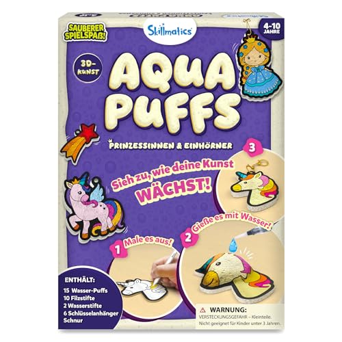 Skillmatics 3D Kunst-Set – Aqua Puffs Prinzessinnen & Einhörner, Mal-Bastelset ohne Kleckern, DIY Farb- & Aufblase-Aktivität, Reisespielzeug & kreative Geschenke für Mädchen & Jungen von 4–10 Jahren Skillmatics 3D Kunst-Set – Aqua Puffs Prinzessinnen & Einhörner, Mal-Bastelset ohne Kleckern, DIY Farb- & Aufblase-Aktivität, Reisespielzeug & kreative Geschenke für Mädchen & Jungen von 4–10 Jahren von Skillmatics