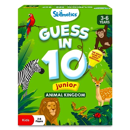 Skillmatics Card Game - Guess in 10 Junior Animals for Kids, Boys, Girls Who Love Board Games and Educational Toys, Travel Friendly for Ages 3, 4, 5, 6 von Skillmatics