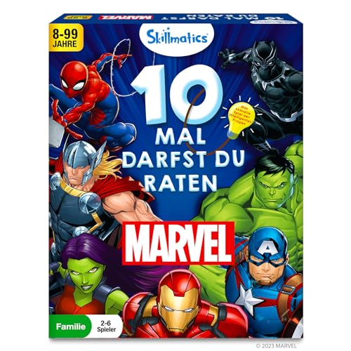 Skillmatics-Kartenspiel: 10 Mal darfst du raten – Marvel, Schnelles Spiel mit klugen Fragen, Geschenke für Kinder ab 8 Jahren, Großer Familienspaß von Skillmatics