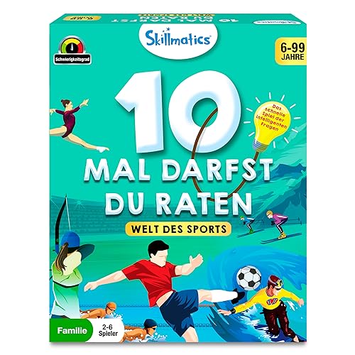 Skillmatics Kartenspiel - 10 Mal darfst du raten Welt des Sports, Geschenke für Kinder ab 6 Jahren, Großer Spaß für unterwegs, Urlaube und Spieleabende mit der Familie von Skillmatics