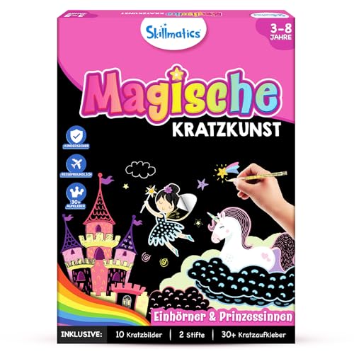 Skillmatics Kratzkunstbuch für Kinder - Einhörner &; Prinzessinnen, Bastelsets und Zubehör, 30+ Kratzaufkleber, Reisespielzeug, Bastelset, Geschenke für Mädchen & Jungen im Alter von 3, 4, 5, 6, 7, 8 Skillmatics Kratzkunstbuch für Kinder - Einhörner &; Prinzessinnen, Bastelsets und Zubehör, 30+ Kratzaufkleber, Reisespielzeug, Bastelset, Geschenke für Mädchen & Jungen im Alter von 3, 4, 5, 6, 7, 8 von Skillmatics