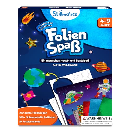 Skillmatics Kunst & Bastelaktivität- Folienspaß Auf Im Weltraum, Schmutzfreie Kunst für Kinder, Bastelsets, DIY-Aktivität, Geschenke für 4 bis 9 Jahre von Skillmatics