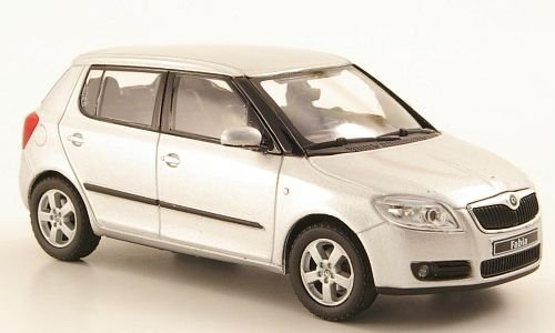 Skoda Fabia II, silber, 2006, Modellauto, Abrex 1:43 von Skoda