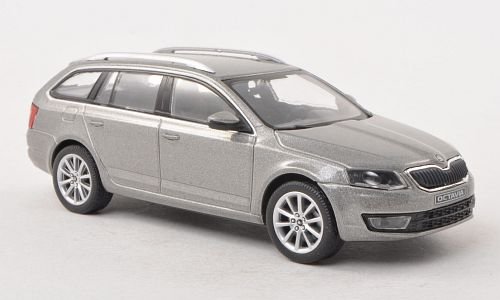 Skoda Octavia III Combi, metallic-grau, 2013, Modellauto, Fertigmodell, Abrex 1:43 von Skoda