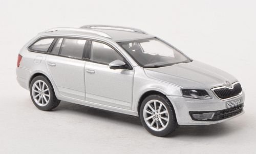 Skoda Octavia III Combi, silber , 2013, Modellauto, Fertigmodell, Abrex 1:43 von Skoda