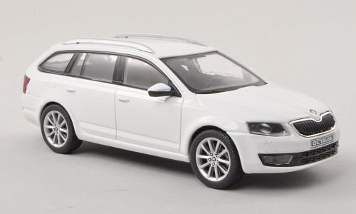 Skoda Octavia III Combi, weiss, 2013, Modellauto, Fertigmodell, Abrex 1:43 von Skoda