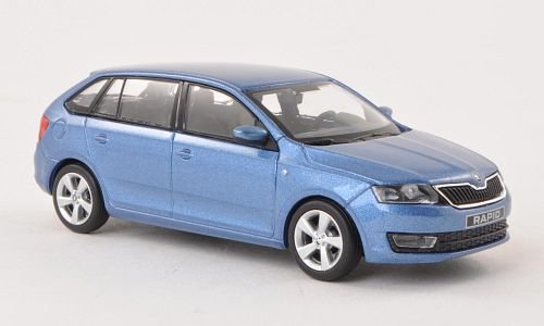 Skoda Rapid Spaceback, met.-hell-blau , 2013, Modellauto, Fertigmodell, Abrex 1:43 von Skoda