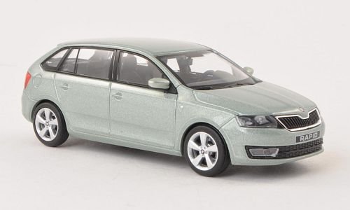 Skoda Rapid Spaceback, metallic-grün, 2013, Modellauto, Fertigmodell, Abrex 1:43 von Skoda