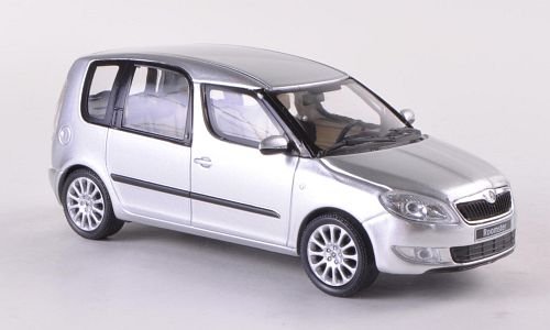 Skoda Roomster, silber, Facelift , 2010, Modellauto, Fertigmodell, Abrex 1:43 von Skoda