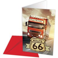 Geburtstagskarte Route 66, LKW von Skorpion GmbH