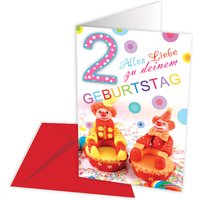 Geburtstagskarte zum 2. Geburtstag, Clown von Skorpion GmbH