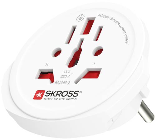 Skross 1.500211-1 Reiseadapter CA W to EU (BULK) von Skross