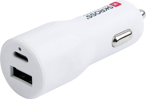 Skross Dual Car Charger 20W PD Belastbarkeit Strom max.=3.00A 12V zu 5 V, 12/24 V, 24V zu 5V von Skross