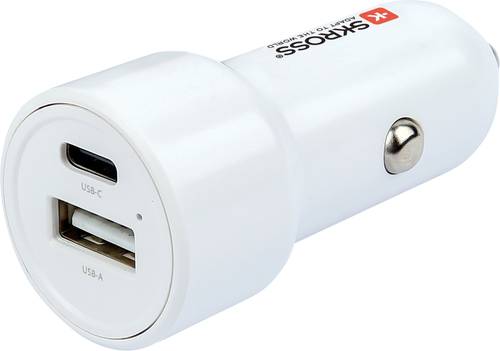 Skross Dual Car Charger 65W PD Belastbarkeit Strom max.=3.25A 12V zu 5 V, 12/24 V, 24V zu 5V von Skross