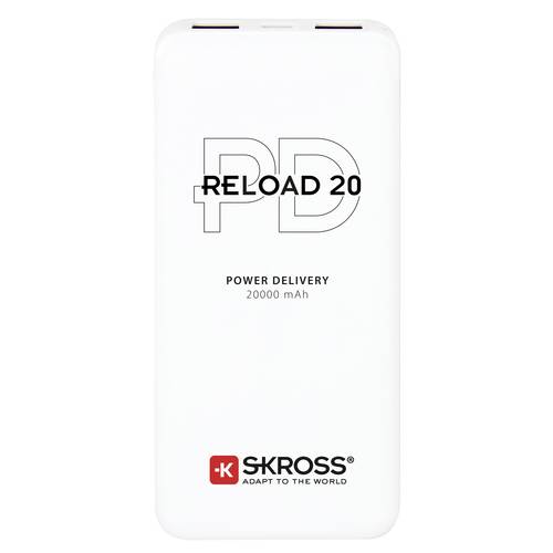 Skross Reload 20 PD Powerbank 20000 mAh Li-Ion Weiß Statusanzeige von Skross