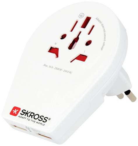 Skross 1.500269 Reiseadapter World to Swiss+Italy+Brazil von Skross