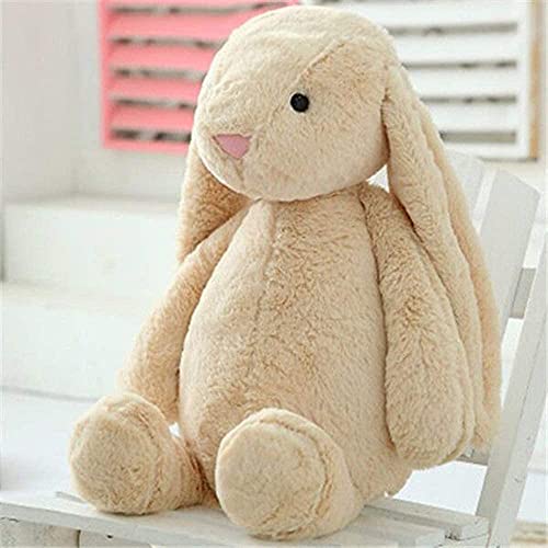 Skrsila Plüschtier Hase Baby Kuscheltier Hase 30cm Plüschhase mit Schlappohren Cartoon Plüsch Hasen Puppe Kuschelhase für Kinder Stofftier Hase Beige von Skrsila