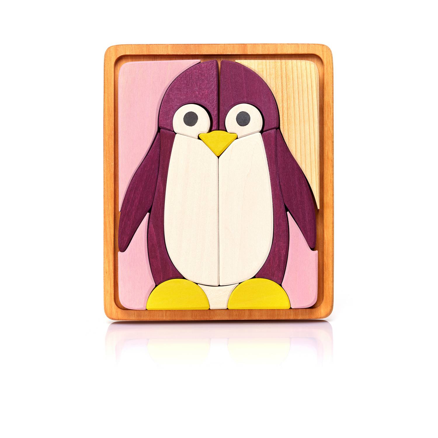 Skule Holzpuzzle Pinguin - Pink Skule Holzpuzzle Pinguin - Pink von Skule