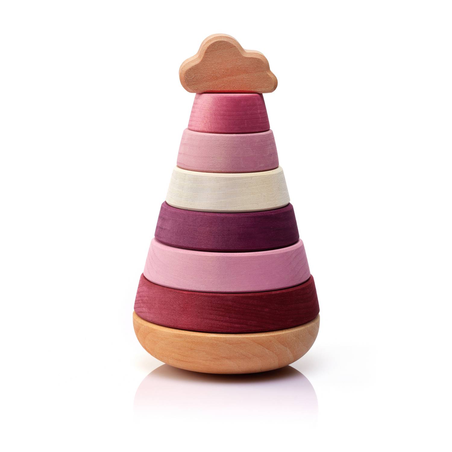 Skule Stapelturm aus Holz "Leuchtturm" - Pink Skule Stapelturm aus Holz "Leuchtturm" - Pink von Skule