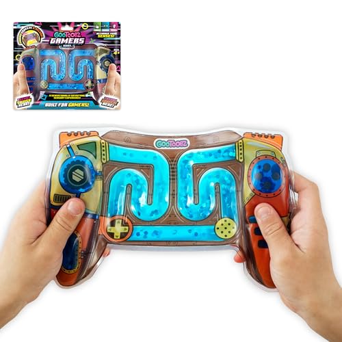 GooToobz Gamer, Squishy Sensory Game Controller gefüllt mit bunten Goo und Perlen, ungiftig, keine Unordnung, quetschbare Zappeln, Stress- und Angstlinderung, gebaut für Gamer (Blue Hydro) von Sky Castle