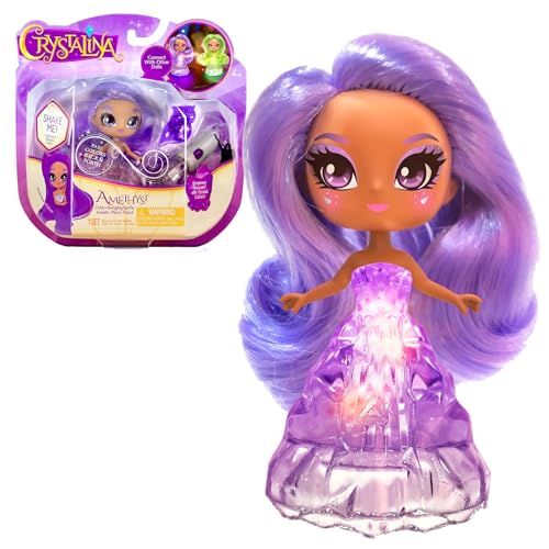 Skyrocket 18337 Crystalina Amethyst Puppe Leuchtende Kristallfee, mit Ständer und Amulett von Skyrocket