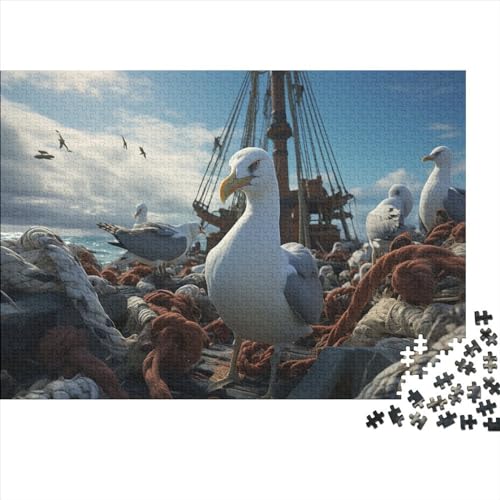 Albatros 1000 Teilefür Erwachsene TeensImpossible Puzzle Albatros Geschicklichkeits Spiel Spaß Familien Puzzles Geschenk Spielzeug Moderne Wohnkultur 1000pcs (75x50cm) von SkyClouf