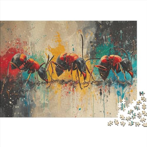 Ants 1000 Teile Puzzle Für Erwachsene Impossible Puzzle Ants Geschicklichkeits Spiel Home Dekoration Puzzle Einzigartiges Geschenk Holzspielzeug 1000pcs (75x50cm) von SkyClouf