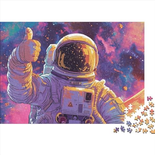 Astronauten 1000 Teilefür Erwachsene TeensImpossible Puzzle Astronauten Für Die Ganze Familie Wohnkultur Puzzle-Geschenk Holzspielzeug 1000pcs (75x50cm) von SkyClouf