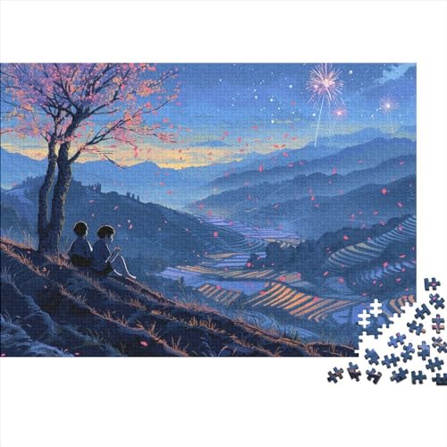 Bäume in der Landschaft 1000 Teile Puzzle Erwachsene Puzzel Impossible Puzzle Landschaft Für Die Ganze Familie Wohnkultur Einzigartiges Geschenk Moderne Wohnkultur 1000pcs (75x50cm) von SkyClouf