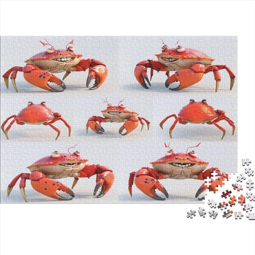 Crabs 1000 Teile Puzzle Für Erwachsene Impossible Puzzle Crabs Herausforderndes Spaß Familien Puzzles Puzzle-Geschenk Holzspielzeug 1000pcs (75x50cm) von SkyClouf