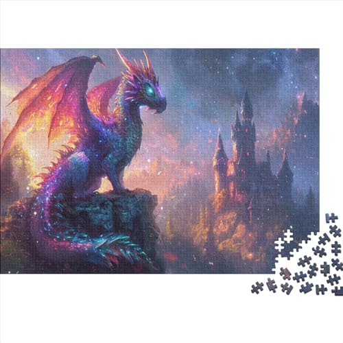 Drache 1000 Teilefür Erwachsene TeensImpossible Puzzle Drache Geschicklichkeits Spiel WohnkulturGeschenk Spielzeug Moderne Wohnkultur 1000pcs (75x50cm) von SkyClouf