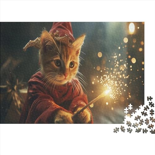 Katze 1000 Teilefür Erwachsene TeensImpossible Puzzle Katze Herausforderndes Wohnkultur Einzigartiges Geschenk Moderne Wohnkultur 1000pcs (75x50cm) von SkyClouf