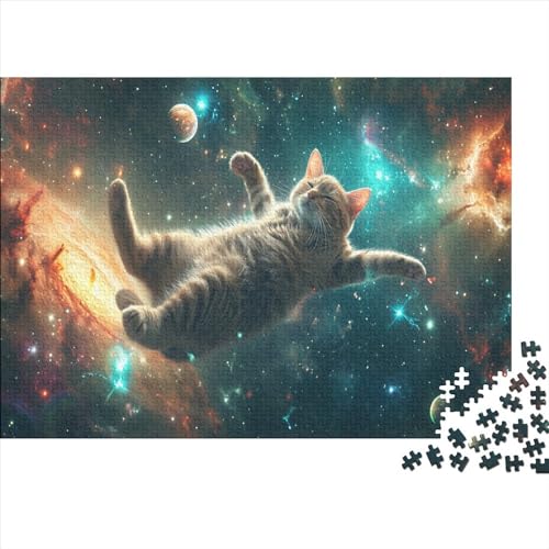 Katze 1000 Teilefür Erwachsene TeensImpossible Puzzle Katze Herausforderndes Wohnkultur Puzzle Geschenk Moderne Wohnkultur 1000pcs (75x50cm) von SkyClouf