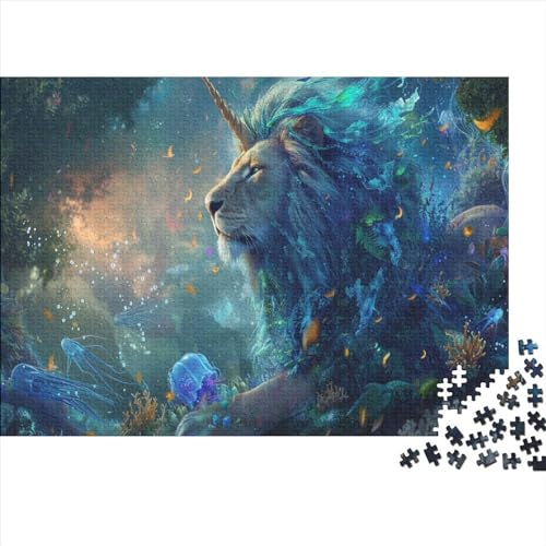 Löwe 1000 Teilefür Erwachsene TeensImpossible Puzzle Löwe Für Die Ganze Familie Home Dekoration Puzzle Einzigartiges Geschenk Moderne Wohnkultur 1000pcs (75x50cm) von SkyClouf