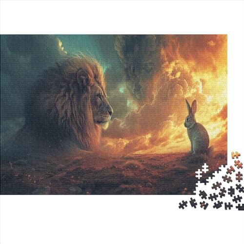 Löwe 1000 Teilefür Erwachsene TeensImpossible Puzzle Löwe Herausforderndes Wohnkultur Puzzle Geschenk Moderne Wohnkultur 1000pcs (75x50cm) von SkyClouf