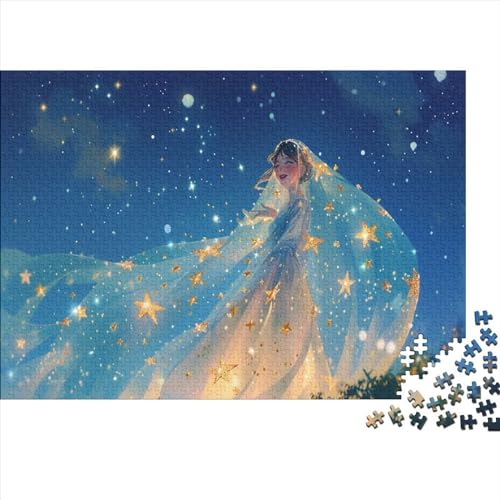 Mädchen 1000 Teile Puzzle Erwachsene Puzzel Impossible Puzzle Mädchen Für Die Ganze Familie Wohnkultur Einzigartiges Geschenk Holzspielzeug 1000pcs (75x50cm) von SkyClouf