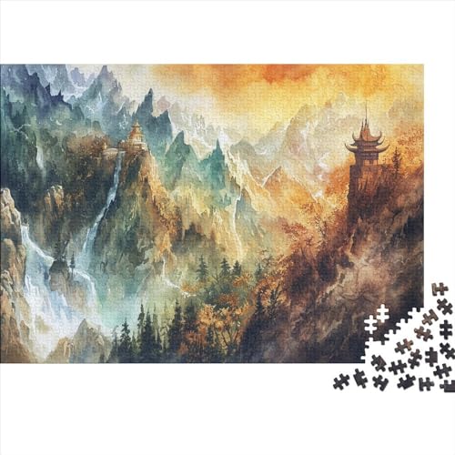 Mountain 1000 Teile Puzzle Für Erwachsene Impossible Puzzle Mountain Geschicklichkeits Spiel Spaß Familien Puzzles Puzzle-Geschenk Holzspielzeug 1000pcs (75x50cm) von SkyClouf