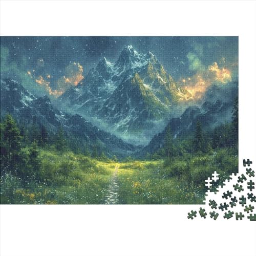 Mountain 1000 Teile Puzzle Für Erwachsene Impossible Puzzle Mountain Geschicklichkeits Spiel Spaß Familien Puzzles Puzzle-Geschenk Holzspielzeug 1000pcs (75x50cm) von SkyClouf