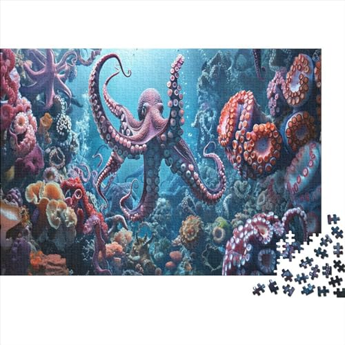 Oktopus 1000 Teile Puzzle Erwachsene Puzzel Impossible Puzzle The Evil Oktopus Für Die Ganze Familie Wohnkultur Geschenk Spielzeug Moderne Wohnkultur 1000pcs (75x50cm) von SkyClouf