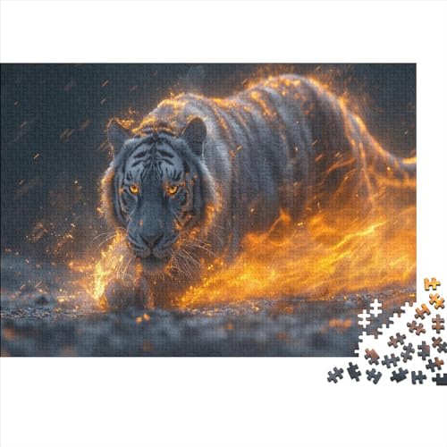 Tiger 1000 Teilefür Erwachsene TeensImpossible Puzzle Tiger Geschicklichkeits Spiel WohnkulturGeschenk Spielzeug Moderne Wohnkultur 1000pcs (75x50cm) von SkyClouf