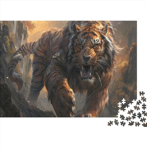 Tiger 1000 Teilefür Erwachsene TeensImpossible Puzzle Tiger Herausforderndes Home Dekoration Puzzle Puzzle-Geschenk Moderne Wohnkultur 1000pcs (75x50cm) von SkyClouf