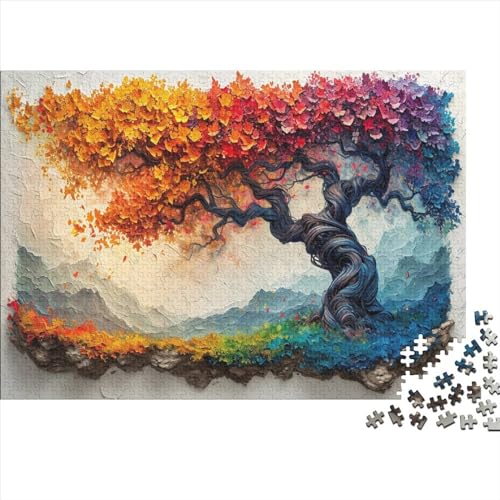 Trees 1000 Teile Puzzle Für Erwachsene Impossible Puzzle Trees Herausforderndes Wohnkultur Puzzle Geschenk Holzspielzeug 1000pcs (75x50cm) von SkyClouf