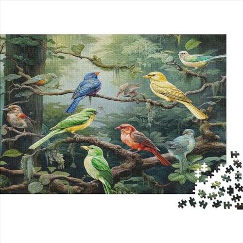 Vögel 1000 Teile Puzzle Erwachsene Puzzel Impossible Puzzle Vögel Für Die Ganze Familie Wohnkultur Einzigartiges Geschenk Holzspielzeug 1000pcs (75x50cm) von SkyClouf