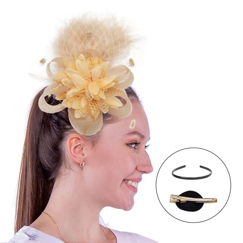 SkyPOOU Flapper-Haarspange im Stil der 1920er-Jahre, Bälle, Tänzerin, Kopfschmuck für besondere Anlässe, Hochzeit, Verlobung, Nacht, Kopfbedeckung, Haarstyling, blutige Zähne von SkyPOOU