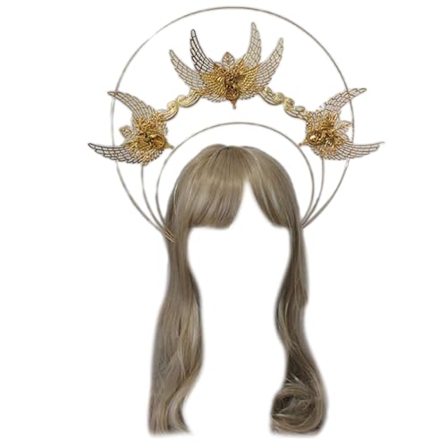 SkyPOOU Headwear SunGoddess Haarreif, Blumen, TS 4 1B, goldfarben von SkyPOOU