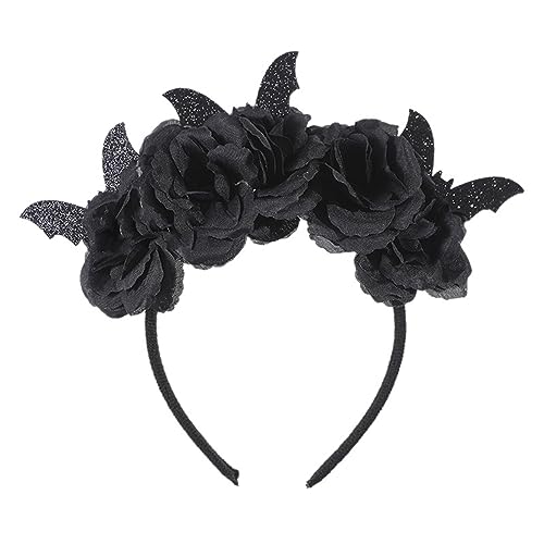 SkyPOOU Lustiges Teufels-Stirnband, Halloween, Party, Cosplay, Kostüm, Kopfbedeckung, Haarschmuck, Halloween-Kostüm, Haarband, Schwarz von SkyPOOU