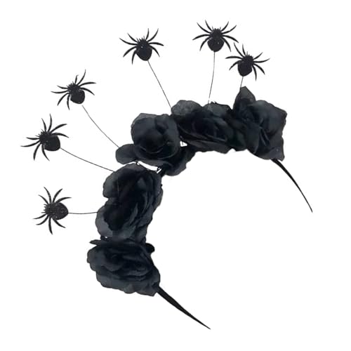 SkyPOOU Modisches Fledermaus-Stirnband mit Effekt für Damen, Kostüm, Uni, Kostüm, Halloween, Party-Accessoire, Spinne von SkyPOOU