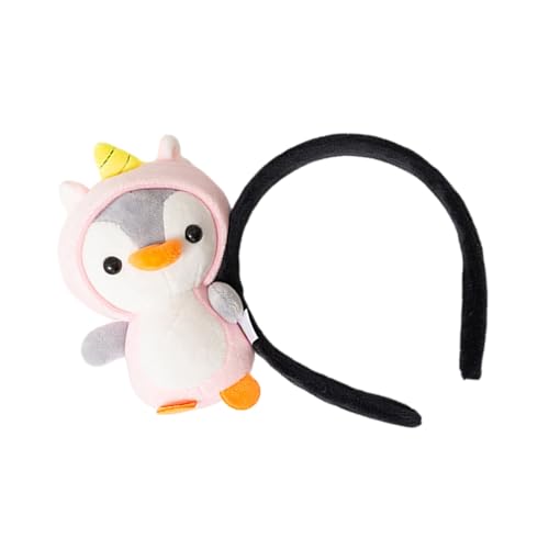 SkyPOOU Pinguine Stirnbänder Cosplay Puppen Kopfbedeckung Haarbänder Kopfbedeckung Make-up Waschen Gesicht Haarbänder Geburtstag Party Fuchsia Cir ca. 55-60 cm von SkyPOOU