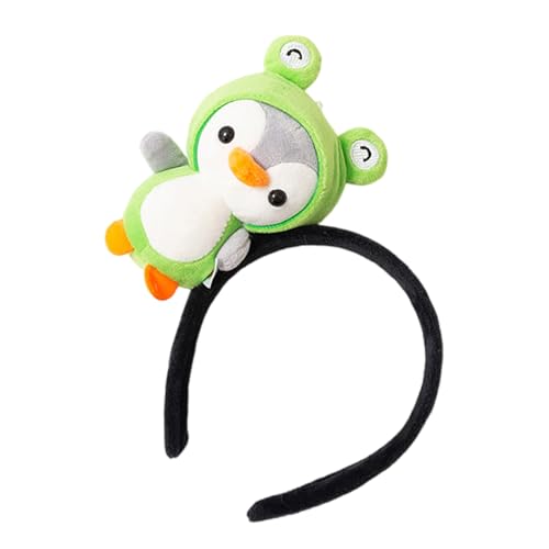 SkyPOOU Pinguine Stirnbänder Cosplay Puppen Kopfbedeckung Haarbänder Kopfbedeckung Make-up Waschen Gesicht Haarbänder Geburtstag Party Grün Cir ca. 55-60 cm von SkyPOOU