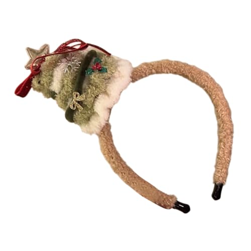 SkyPOOU Schönes Haarband mit Weihnachtsmotiven, für Weihnachten, Party, Verkleidungen, Neujahr, Festival, Dekoration, Familientreffen, Kopfschmuck, Grün, ca. 55–60 cm von SkyPOOU